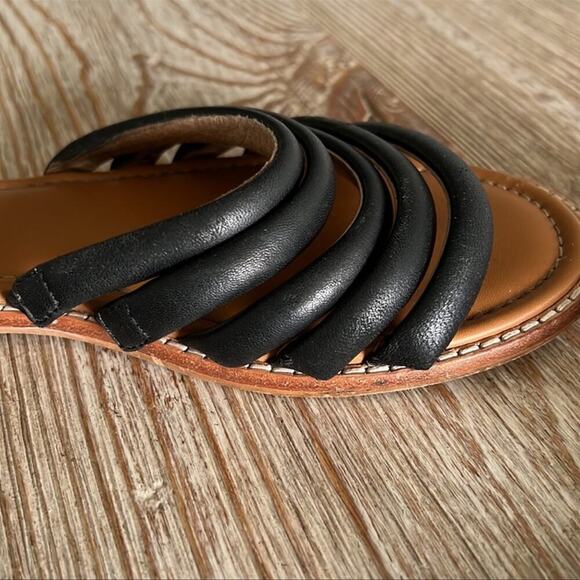 Madewell Addie Black Leather Slides - Picture 7 of 9